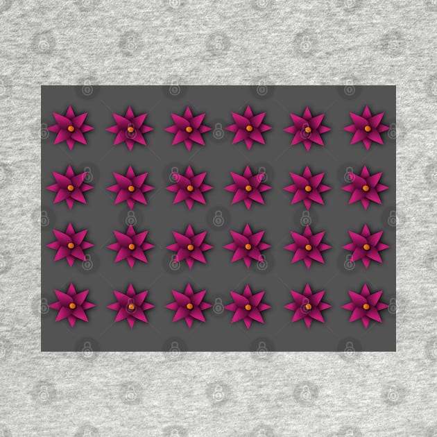 Purple cutout flowers on grey background by ikshvaku